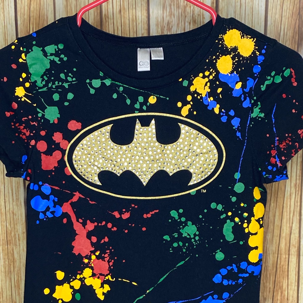 Fun Batman Batgirl Rhinestone TShirt